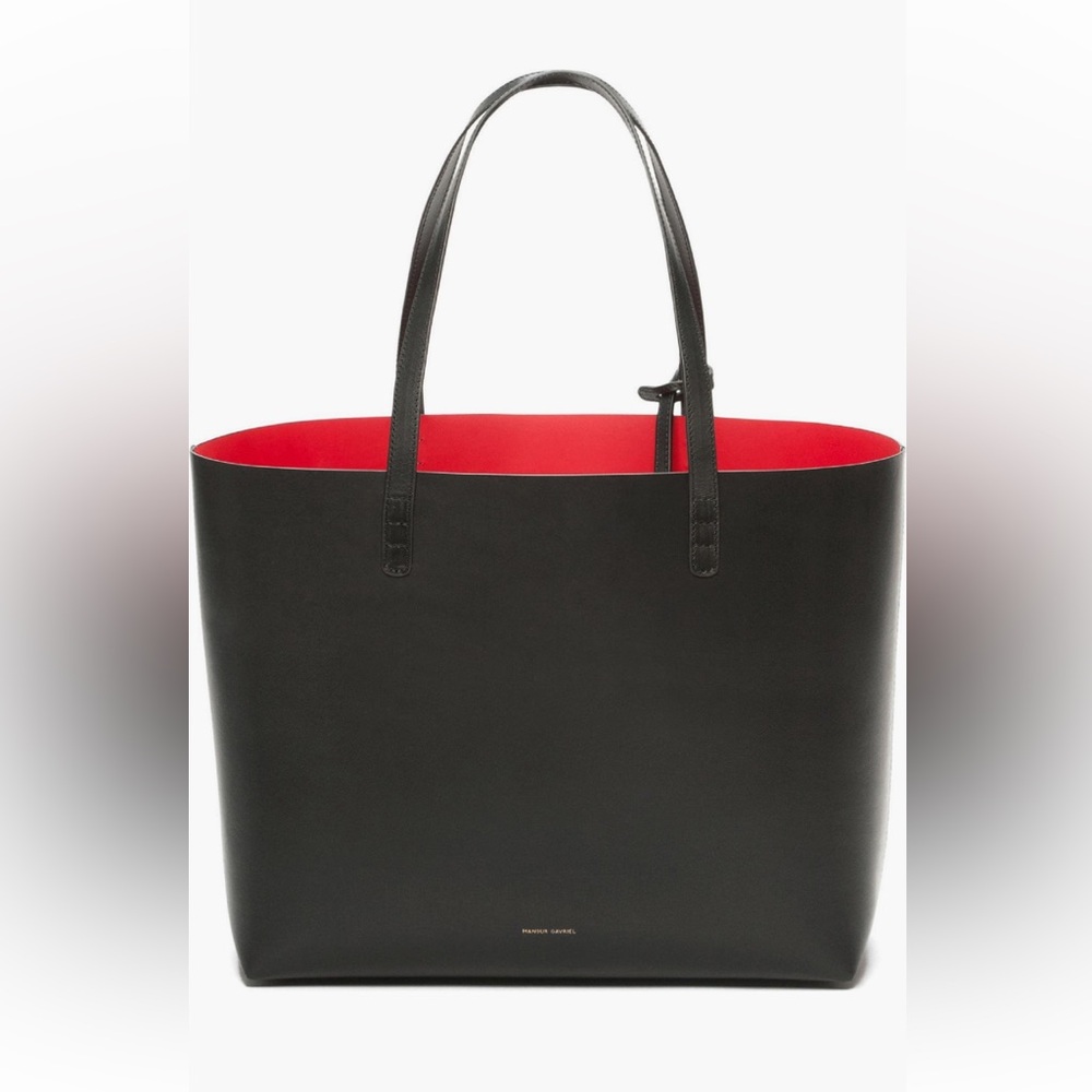 Mansur Gavriel Black Flamma Leather Tote